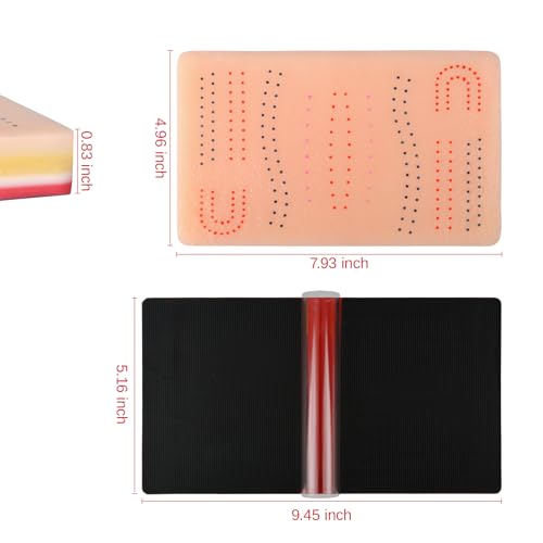 Image of Medarchitect DIY Suture Practice Pad, Marked Suture Pad with Sturdy 5 Layers and Tensioned Arch System for DIY Wounds for Medical and Veterinary Students