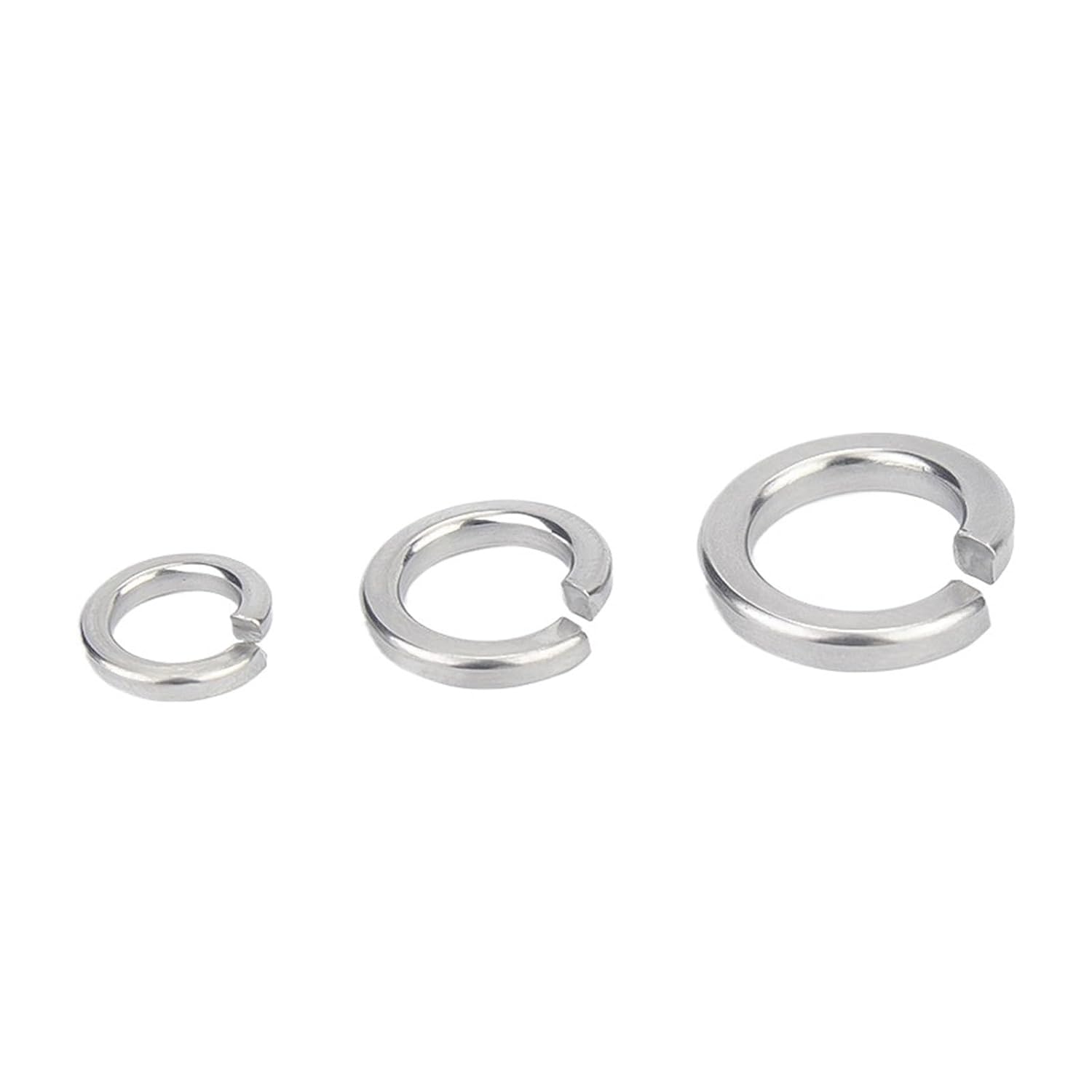 Spring Lock Washers 10/50/ 100pcs Spring Split Lock Washer Elastic Gasket M1.6 M2 M2.5 M3 M4 M5 M6 M8 M10 M12 M16 M24 M27 M30 A2 Stainless Steel(M16,50Pcs)
