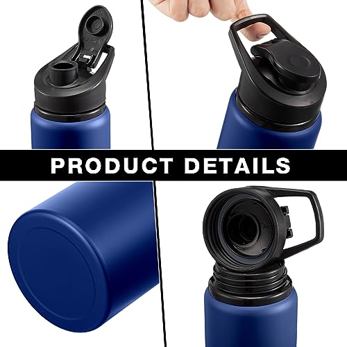 Bokon 24 Pack Thank You Inspirational Gifts Reusable Aluminum Water Bottle Bulk Lightweight Leakproof Metal Sports with Lid for Christmas Gym Camping Hiking Back to School Gift(Colorful,25 oz)