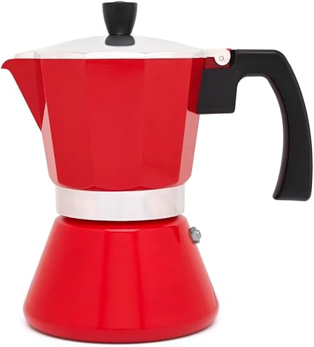 Leopold Cafetera Espresso 6 tazas Tivoli-roja (Induccion)