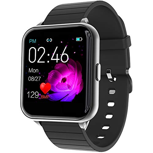 Smartwatch,Fitness Watch Uhr Voller Touch Screen Fitness Uhr IP68 Wasserdicht Fitness Tracker Sportuhr mit Schrittzähler Pulsuhren Stoppuhr