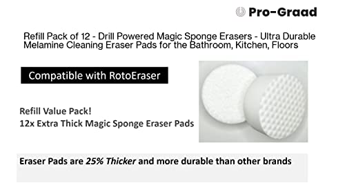 Image of Refill Pack of 12 Drill Powered 3.5 inch Magic Sponge Erasers