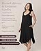 Kindred Bravely Labor and Delivery Gown, 3 in 1 Hospital Gowns for Women Labor Delivery, Ruffle Straps (Black, 2X-3X)