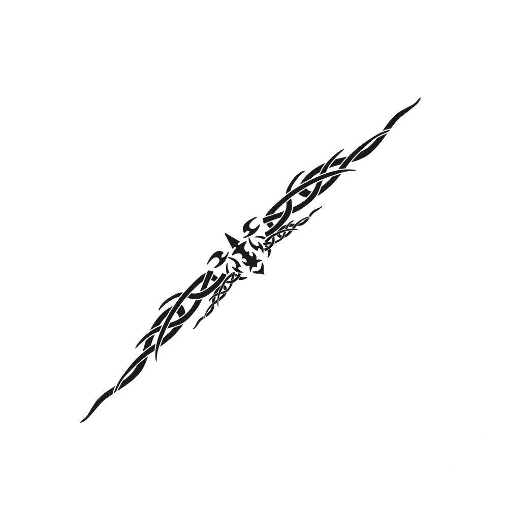 Dabhuoc Glossy Black Car Front Windshield Sticker Graphics Creative Windscreen Decor Decal Vinyl Diy Wraps Decoration(Glossy Black)