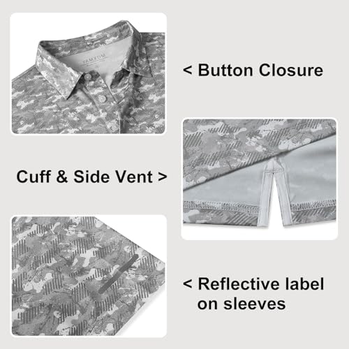 Image of Golf Shirts for Men - Dry Fit Moisture Wicking Short Sleeve Performance Sport Casual Striped Collared Mens Polo Shirt
