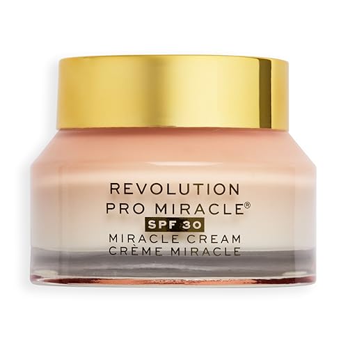 Revolution Pro Miracle Cream SPF 30, Lightweight Daily SPF Face Cream, Nourishes & Protects from UV Rays & Pollution, Fragrance-Free, 50ml