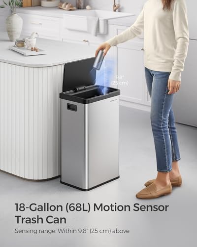 Songmics ULTB630E68 Motion Sensor Trash Can thumb #1
