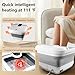 teepten Collapasible Foot Spa Bath Massager with Heat, Pedicure Foot Spa with Bubbles/Timer/Temperature Control, Feet Soak Tub for Home, Office, Relaxation and Stress Relief, Gift for Men and Women