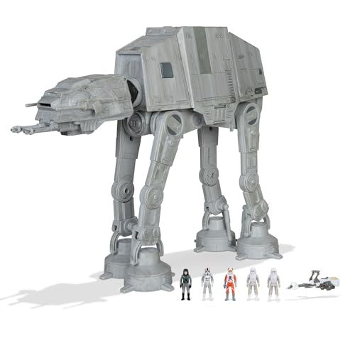 Bizak Star Wars Micro Galaxy Squadron AT-AT Veículo de assalto de 25 cm, com acessórios e 5 figuras (62610170)
