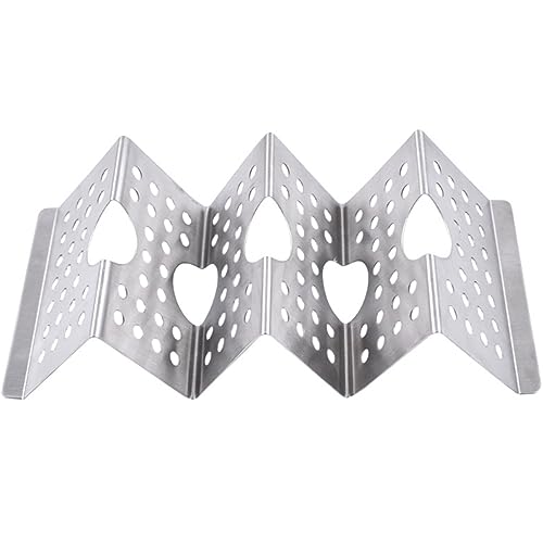 GRIRIW Tortilla Stand Serving Holder Stainless Taco Holder Taco Plate Shells Taco Storage Pancake Tray Tortilla Support Mexican Pancake Rack Burritos Taco Shelf Stainless Steel Silver