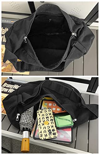 Canvas Crossbody Bag for Women and Men Trendy Messenger Bag Casual Shoulder Bag Weekend Shopping Work4