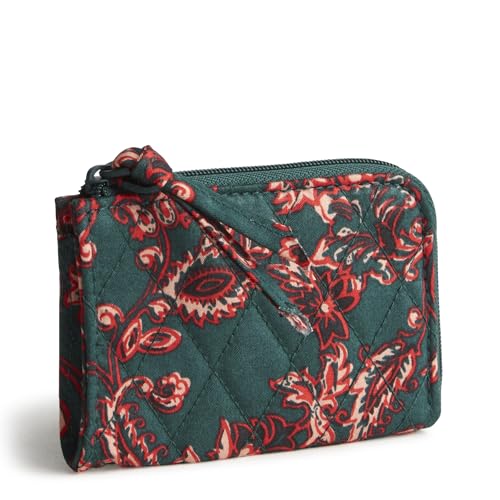 Vera Bradley Women's Premium Cotton Zip Card Pouch ID Case