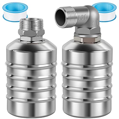 2 Stück Automatisches Schwimmerventil 1/2 Zoll Edelstahl Wasserstandsregelung mit 2 Dichtungsband Automatisches Wasserstandsregelventil für Wassertanks Wassertürme Pools 2 Stück Automatisches Schwimmerventil 1/2 Zoll Edelstahl Wasserstandsregelung mit 2 Dichtungsband Automatisches Wasserstandsregelventil für Wassertanks Wassertürme Pools