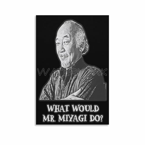What Would Mr. Miyagi Do Vintage Poster Canvas Painting Posters And Prints Wall Art Pictures for Living Room Bedroom Decor 12x18inch(30x45cm) Unframe-style
