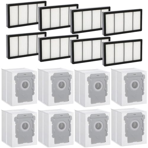 Chrostion 16 Pack Replacement Parts Kit Compatible with iRobot Roomba s9(9150),s9+(9550) s9 Plus,s Series Vacuum Cleaner,8 HEPA Filters and 8 Dust Bags