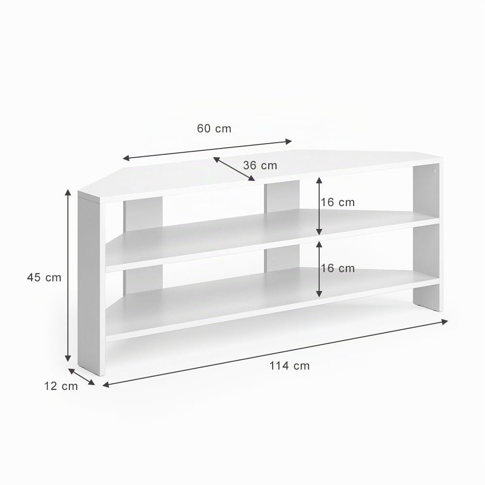 Vicco Mobile tv, Bianco, 114 x 45 cm | adatto per televisori fino a 55 pollici