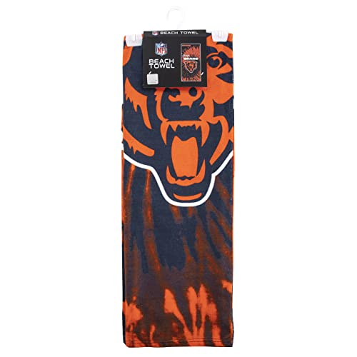 Image of NORTHWEST NFL Chicago Bears Unisex-Adult Beach Towel, 30 inch x 60 inch, Psychedelic (Pack of 6)