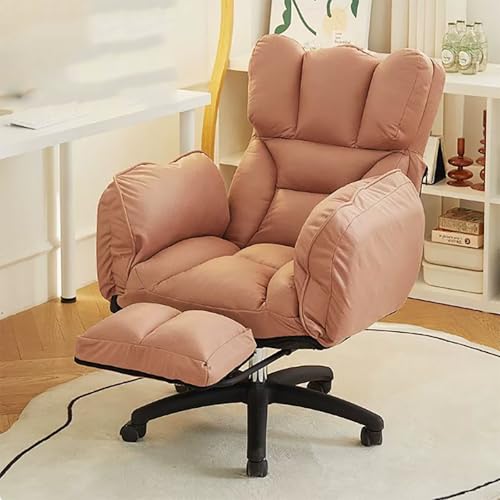 Ergonomic Gaming Home Office Desk with Wheels and Footrest Lazy Sofa Recliner Chair for Computer Study Living Room Bedroom Octop