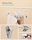 SONGMICS Kleiderbügel Samt, 20er Set, Hosenbügel, 42,5 cm lang, mit verstellbaren Clips, rutschfest, platzsparend, für Hosen, Mäntel, Kleider, weiß CRF012W20