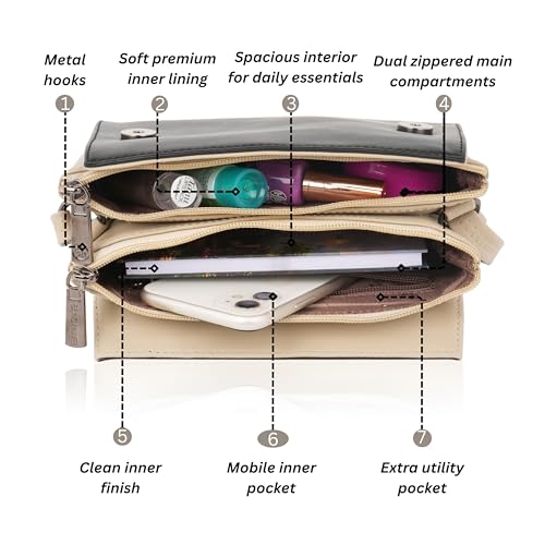 Image of Stylish Sling Bag for Women | Compact Flap Shoulder Crossbody Purse | Adjustable Strap | Smooth Zipper Closure | Fashion Handbag for Travel, Shopping, Casual Outings & Daily Carry