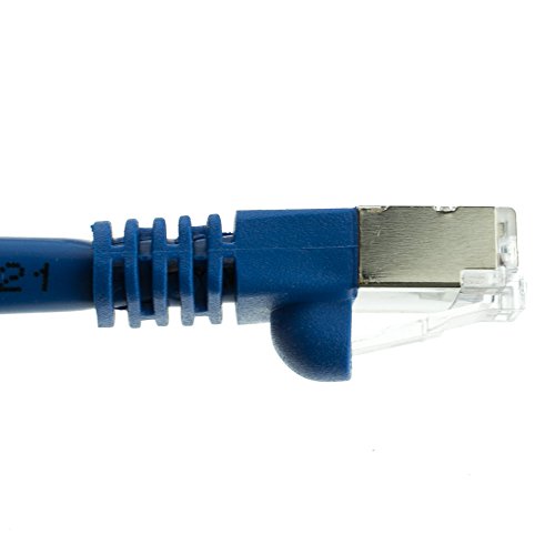 Cable Ethernet Cat5e Apantallado F/UTP RJ45 7 pies Azul miniatura 2