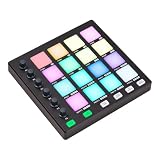 Máquina de creación ritmos controlador MIDI portátil con 6 perillas asignables repetición notas botones nivel completo y software producción pad USB para musical principiantes