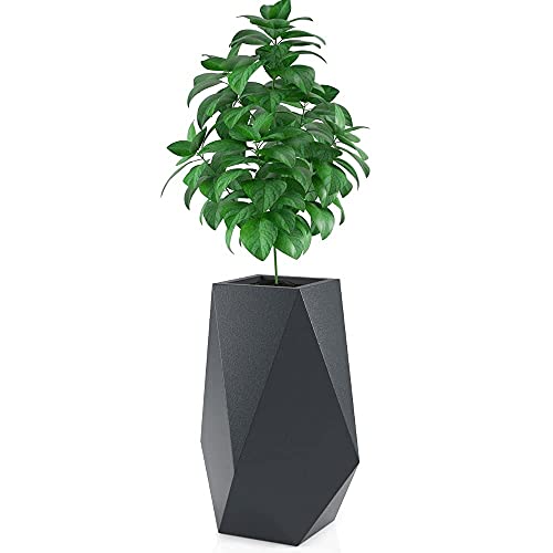 FORVEGA, Volcano, High Pot ohne Ablage, Modernes Design, Langlebig, Frostbeständig, Polyethylen, Anthrazit, 80cm Cover