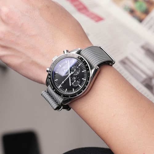 Image of TACTICAL FROG Nylon Watch Band 18mm 19 mm 20mm 22 mm 24 mm, Waterproof Military Watch Straps Replacement for Men Women, With Stainless Steel Buckle