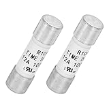 uxcell 1000V 12A タイムディレイヒューズ セラミックヒューズ ジェネリック 過電流制限保護 タイムディレイカートリッジヒューズ フォトボルタイックソーラーシステム DIY インバータ回路基板 ガラスヒューズ 2パック