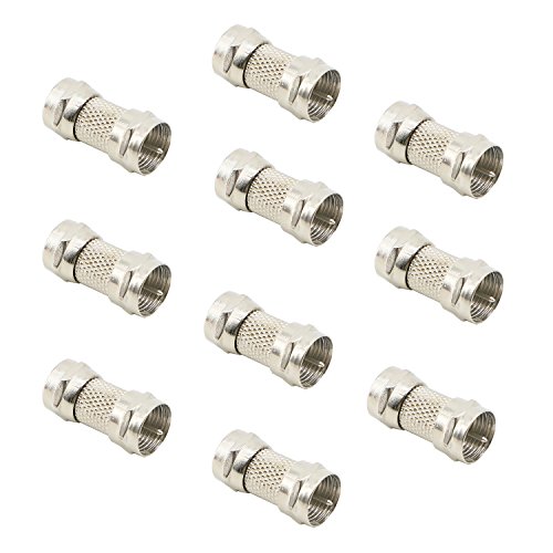 Adaptador F Macho a Macho para Cable Coaxial 10 Unidades miniatura 1