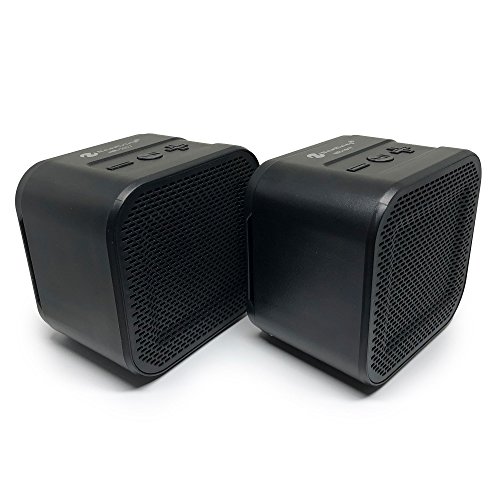 Bluetooth Speaker Set: True Wireless Twin Portable TWS Mini Stereo Pair Speakers Mic