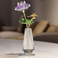 Amazon.co.jp: 蓮の花 ハス クリスタルフラワー 置物 枯れない花 浄化
