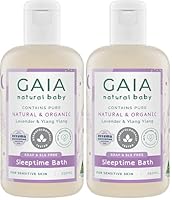 GAIA skin Natural Baby Sleeptime Wash | Certified Natural | Suitable for Newborns | Sensitive Skin formula | organic Lavender | organic Chamomile | Soap & SLS Free | Perfume Free | Australian Made - 250mL