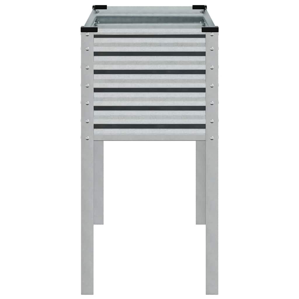 Garten-Pflanzgefäß Verzinkter Stahl 100 x 45 x 90 cm Blumenkasten mit Abflussloch und Bewässerung für Balkon Terrasse Indoor Outdoor als Hochbeet und Balkonkasten
