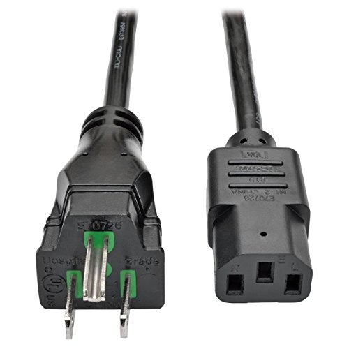 Tripp Lite Hospital Medical Power Cord, 10A, 18AWG, 5-15P to C13, 10' (P006-010-HG10)