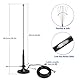 Bingfu Amateurfunk-Antenne Dual Band VHF UHF 136-174MHz 400-460MHz PL259 Stecker Amateurfunk-Antenne mit Ground Plane Kit Magnetfuß für Mobile Amateurfunk Zwei-Wege-Funk