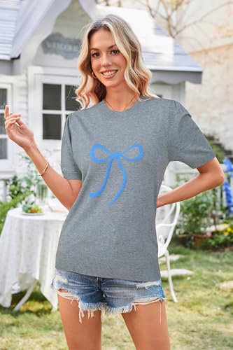 Image of Arach&Cloz Women's Short Sleeve Crew Neck Sweaters Trendy Teacher Work Tops | Lightweight&Breathable Fabric, Texture Knit Design, Relaxed Fit, Business Casual Outfits, Teacher Work Tops Fall 2026