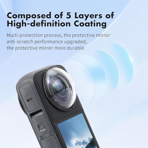 Image of Action Pro Premium Lens Guard Compatible with Insta360 X4 Camera Accessories Scratch-resistant Optical coated High transparency Lens Guard, anti-scratch protectors Knob Mount