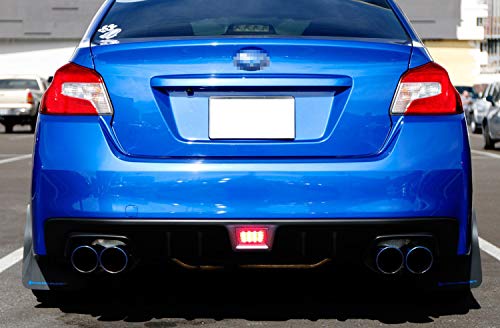 Ijdmtoy Clear Lens W/ Black Housing F1 Style Full Led Rear Fog Light Kit Compatible W/ 2011-21 And 22-Up Subaru Impreza/Wrx Sti Or Xv Crosstrek W/ Tail Running And Strobe Flashing Brake Feature #TOP6