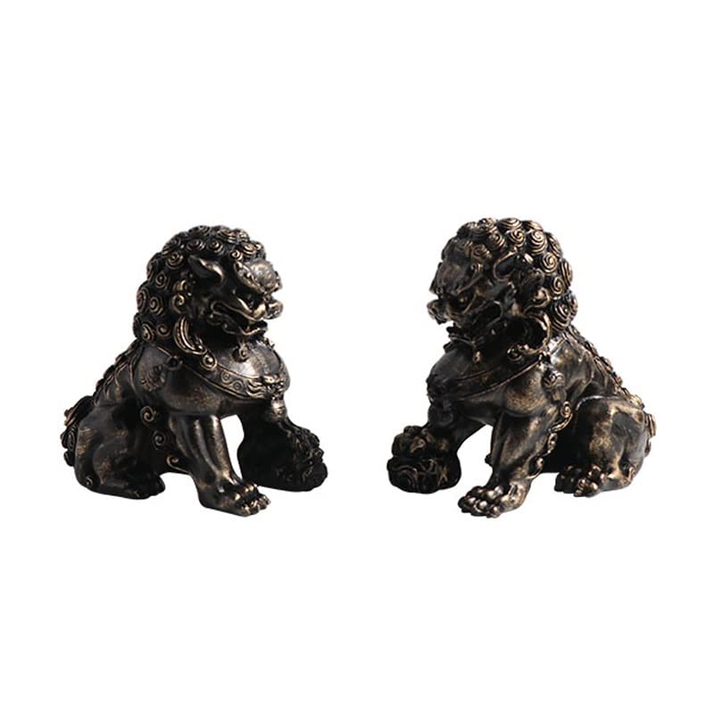 Lion style rétro chinois décoration de bureau pour embellir une étagère vide