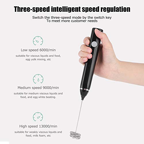 ZHenMei Elektrische Garde Frother Usb Oplaadbare Eierklopper Handheld Blender Huishoudelijke 3 Snelheden - Afbeelding 7