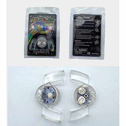 Tbuiall Halloween Cosplay Props Luminescent Braces Teeth Dentures Party & Christmas & Carnival Toys Fun Props Gifts (Luminous Color:red Blue Green Yellow) #TOP6