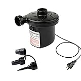 EnTeck Electric Air Pump Inflator Deflator, AC 110-120V Portable Mini Air Compressor with 3 Nozzles for Car, Air Bed, Inflatable Pool, Boat, Sofa, Bathtub and Toys