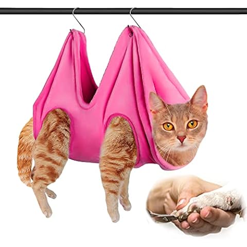TYISON Pet Grooming Hammock/Drying Towel with 4 S-Hook,Dog Grooming Sling,Hammock Restraint Bag for Nail Clipper Bathing Teeth and Ears Cleaning,Taking Medicine. Cover