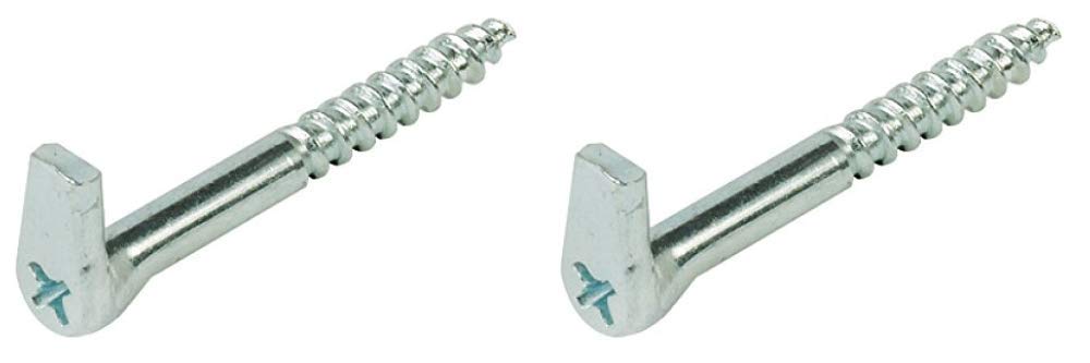 Gas N Pow3r Silver Screw Hooks With Cross Slot Heavy Duty Galvanised Steel Self Tapping Wood 5.8 X 65Mm X2