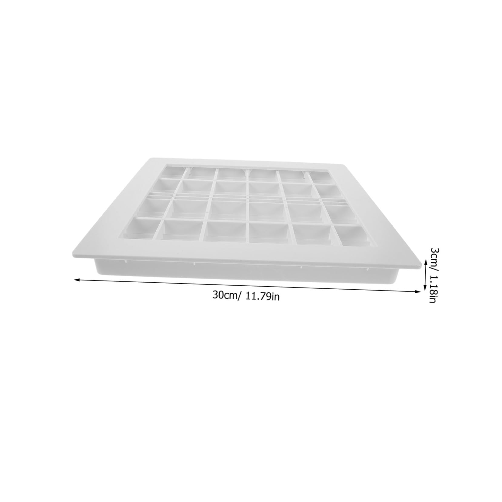 Cubierta de Drenaje de Piscina Cuadrada 30x30cm Abs Blanco