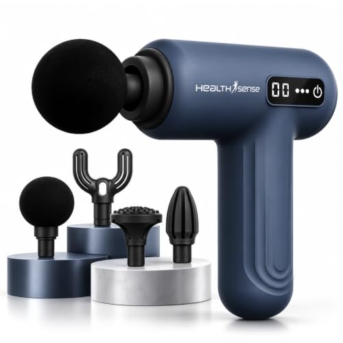 HealthSense Percussion Gun Massager machine for Full Body Dark Blue - Image 2