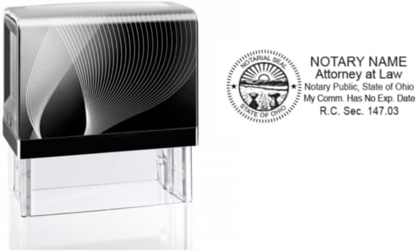 Hubco Impresora 50 Sello notario para abogado de Ohio (caja negra)
