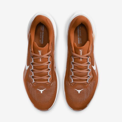 Nike Pegasus 41 Pegasus 41 Men's College Road Running Shoes Texas (FZ5145-800, Desert Orange/White/Wolf Grey/White) Size 124