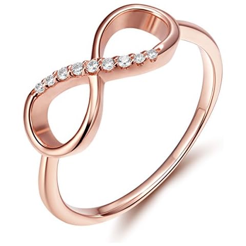 SOMEN TUNGSTEN 925 Sterling Silver Ring Infinity Knot Rings Eternity Wedding Band Size 4.5 Cover